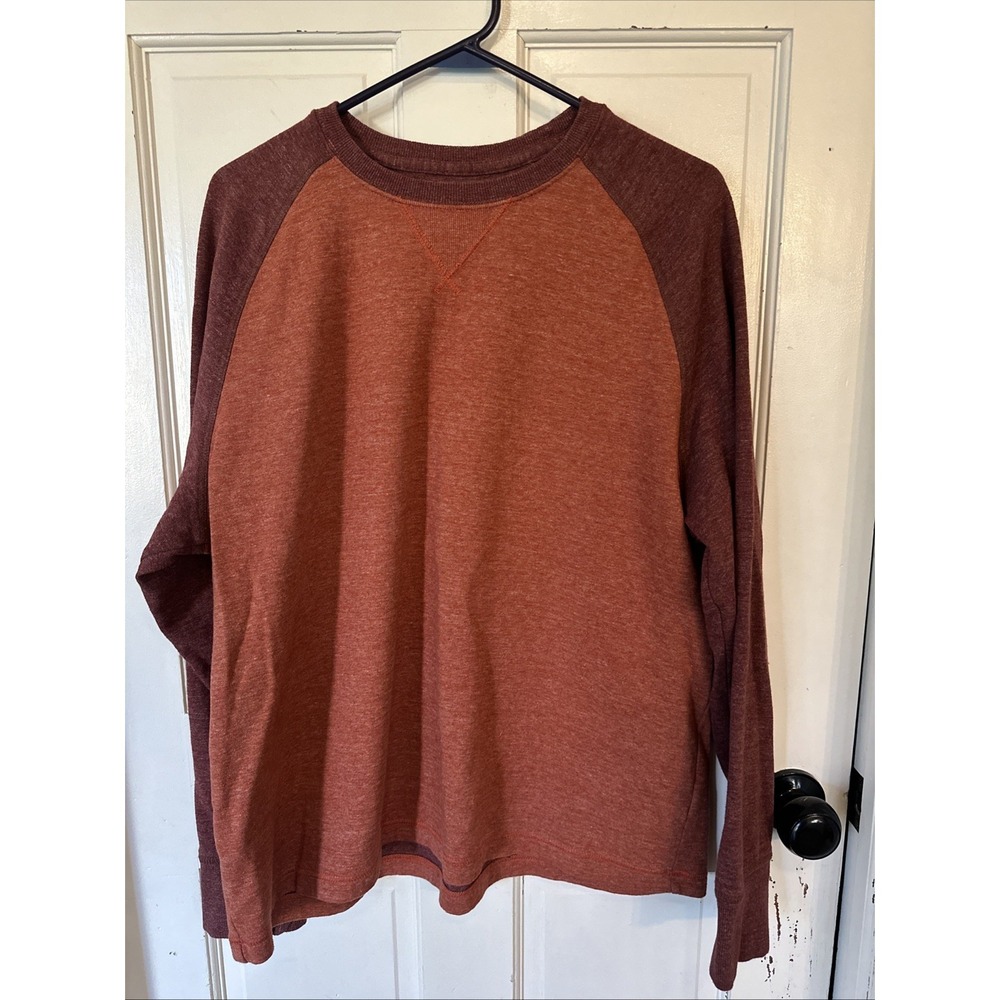 L.L Bean Cotton Double-Knit Crewneck Slightly Fitted Colorblock size XL